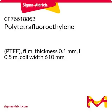 Sigma-Aldrich 聚四氟乙烯，（PTFE），薄膜，厚度0.1 mm，长度0.5 m，线圈宽度610 mm