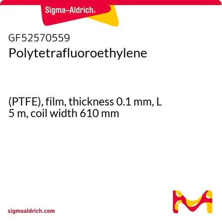 Sigma-Aldrich 聚四氟乙烯，（PTFE），薄膜，厚度0.1 mm，长度5 m，线圈宽度610 mm