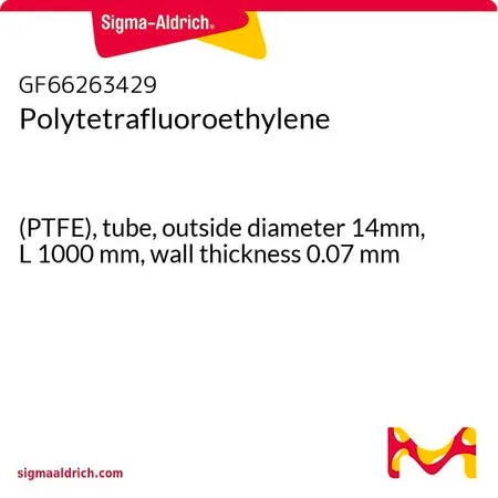 Sigma-Aldrich 聚四氟乙烯，（PTFE），管，外径14mm，长度1000 mm，壁厚0.07 mm