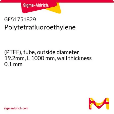 Sigma-Aldrich 聚四氟乙烯，（PTFE），管，外径19.2mm，长度1000 mm，壁厚0.1 mm
