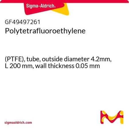 Sigma-Aldrich 聚四氟乙烯，（PTFE），管，外径4.2mm，长度200 mm，壁厚0.05 mm