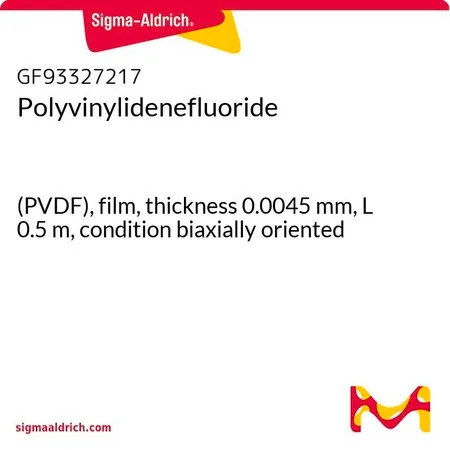 Sigma-Aldrich Polyvinylidenefluoride，（PVDF），膜，厚度0.0045 mm，L 0.5 m，双轴取向条件