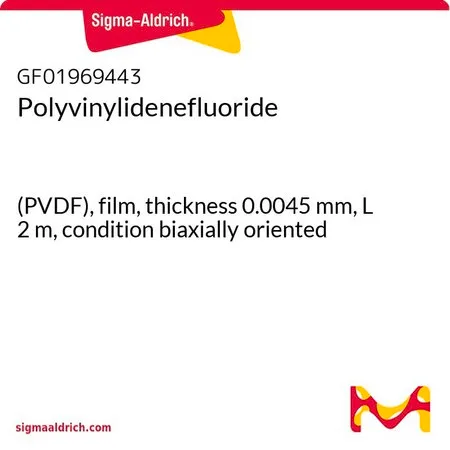 Sigma-Aldrich Polyvinylidenefluoride，（PVDF），薄膜，厚度0.0045 mm，L² m，双轴取向条件