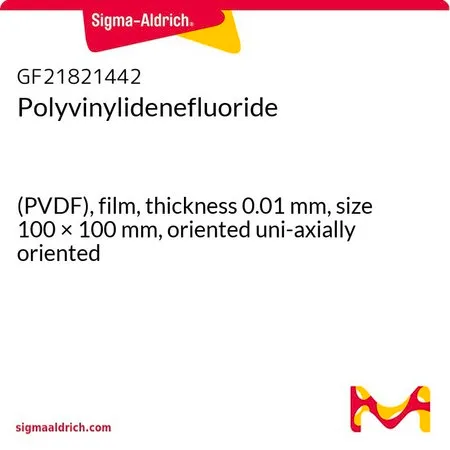 Sigma-Aldrich Polyvinylidenefluoride，（PVDF），薄膜，厚度0.01 mm，尺寸100 × 100 mm，单轴取向