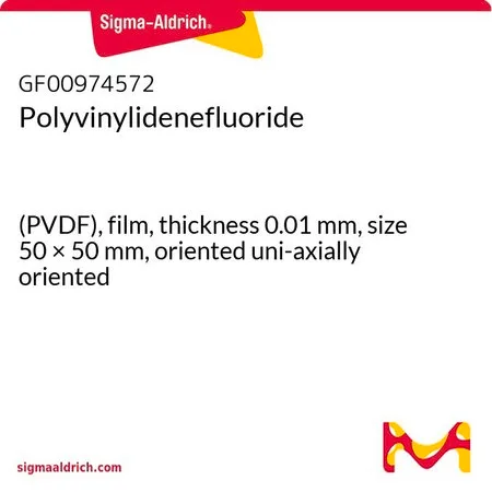 Sigma-Aldrich Polyvinylidenefluoride，（PVDF），薄膜，厚度0.01 mm，尺寸50 × 50 mm，单轴取向