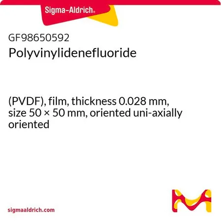 Sigma-Aldrich Polyvinylidenefluoride，（PVDF），薄膜，厚度0.028 mm，尺寸50 × 50 mm，定向单轴定向