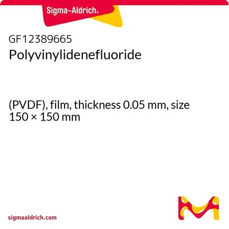 Sigma-Aldrich Polyvinylidenefluoride，（PVDF），薄膜，厚度0.05 mm，尺寸150 × 150 mm