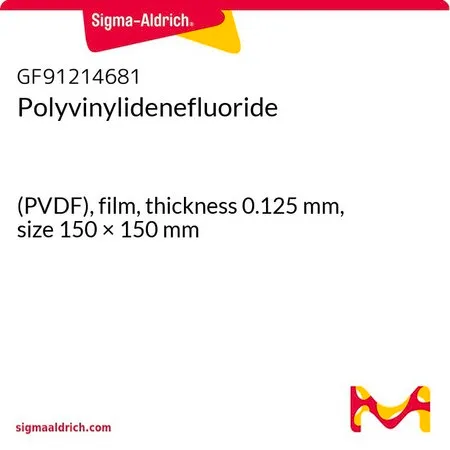 Sigma-Aldrich Polyvinylidenefluoride，（PVDF），薄膜，厚度0.125 mm，尺寸150 × 150 mm