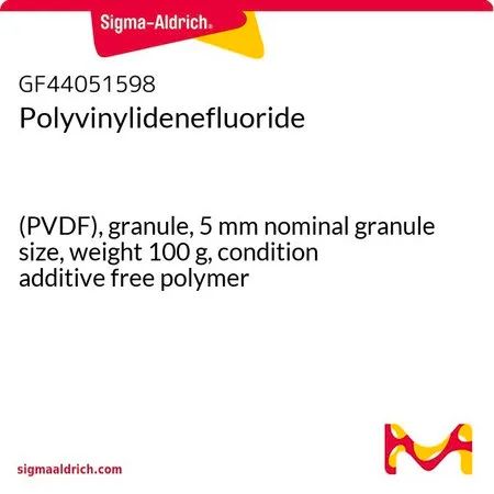 Sigma-Aldrich Polyvinylidenefluoride，（PVDF），颗粒，5 mm标称粒度，重量100 g，条件无添加剂聚合物