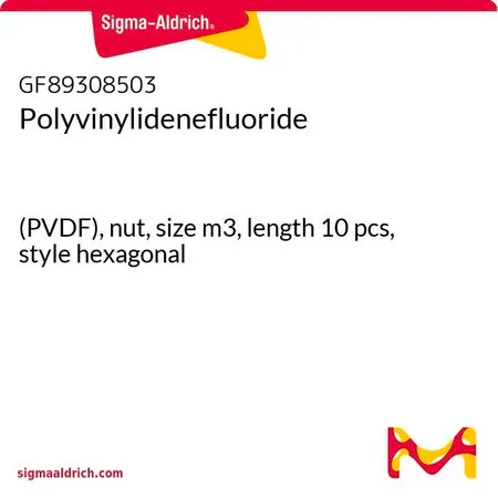 Sigma-Aldrich Polyvinylidenefluoride，（PVDF），螺母，尺寸m3，长10个，六角型