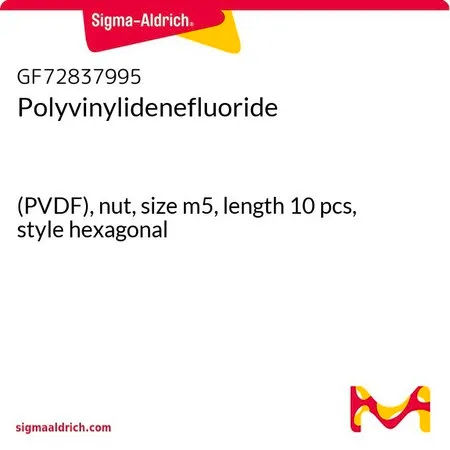Sigma-Aldrich Polyvinylidenefluoride，（PVDF），螺母，尺寸m5，长度10个，六角型