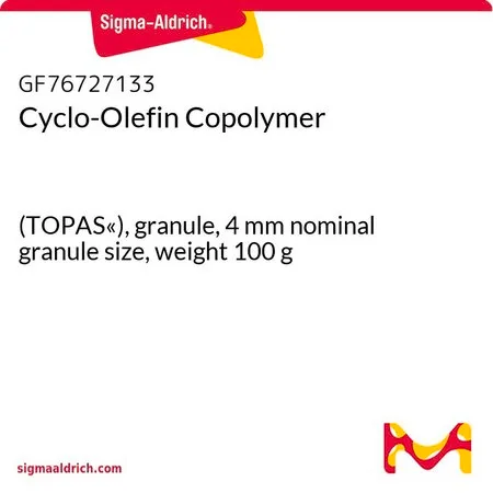 Sigma-Aldrich Cyclo-Olefin Copolymer，（TOPAS«），颗粒，4 mm标称粒度，重量100 g