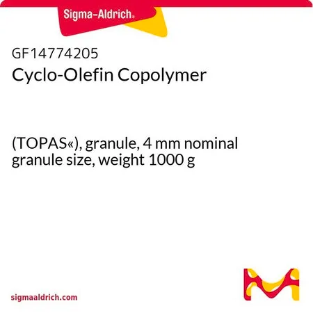 Sigma-Aldrich Cyclo-Olefin Copolymer，（TOPAS«），颗粒，4 mm标称粒度，重量1000 g