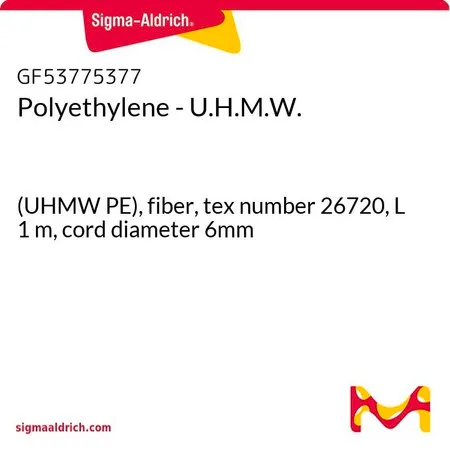 Sigma-Aldrich Polyethylene - U.H.M.W.，(UHMW PE），纤维，tex number 26720，长1 m，帘线直径6 mm