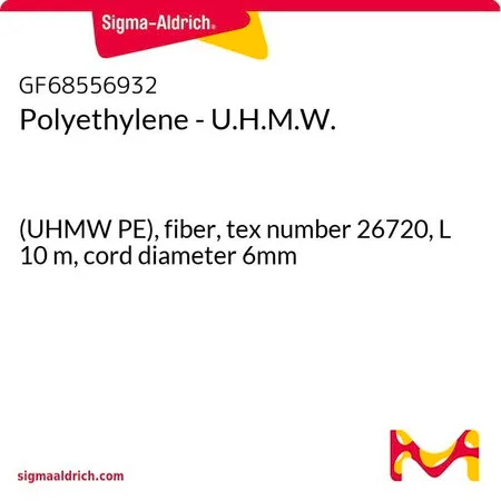 Sigma-Aldrich Polyethylene - U.H.M.W.，(UHMW PE），纤维，tex number 26720，长度10 m，帘线直径6 mm