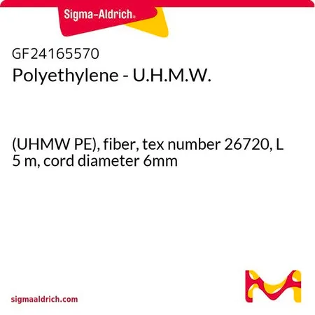 Sigma-Aldrich Polyethylene - U.H.M.W.，(UHMW PE），纤维，tex number 26720，长5 m，帘线直径6 mm