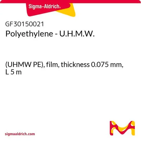 Sigma-Aldrich Polyethylene - U.H.M.W.，(UHMW PE），薄膜，厚度0.075 mm，长度5 m