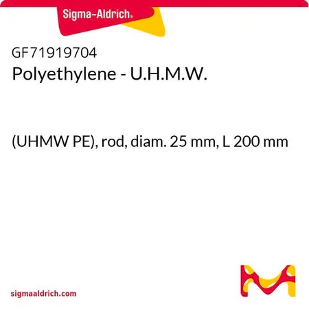 Sigma-Aldrich Polyethylene - U.H.M.W.，(UHMW PE），棒，直径25 mm，长度200 mm