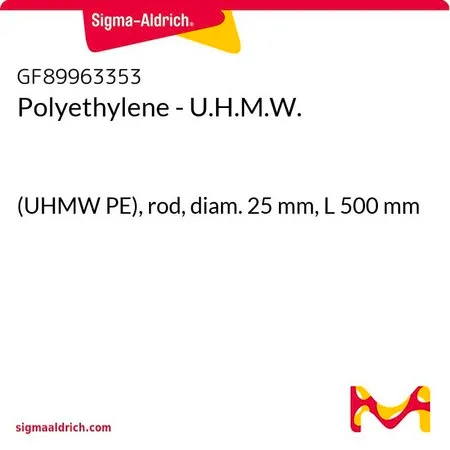 Sigma-Aldrich Polyethylene - U.H.M.W.，(UHMW PE），棒，直径25 mm，长度500 mm