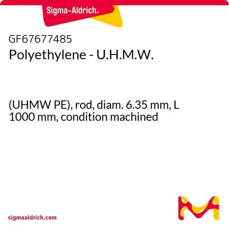 Sigma-Aldrich Polyethylene - U.H.M.W.，(UHMW PE），杆，直径6.35 mm，长度1000 mm，机加工状态