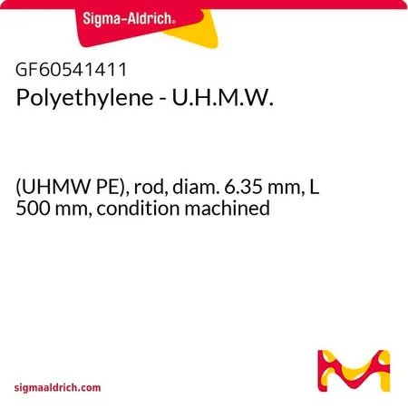 Sigma-Aldrich Polyethylene - U.H.M.W.，(UHMW PE），杆，直径6.35 mm，长度500 mm，机加工状态