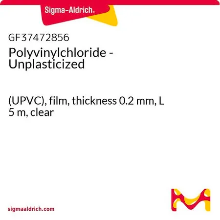 Sigma-Aldrich Polyvinylchloride - Unplasticized，（UPVC），薄膜，厚度0.2 mm，长度5 m，透明