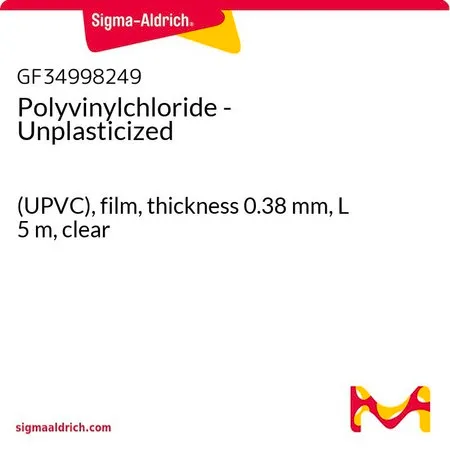 Sigma-Aldrich Polyvinylchloride - Unplasticized，（UPVC），薄膜，厚度0.38 mm，长度5 m，透明