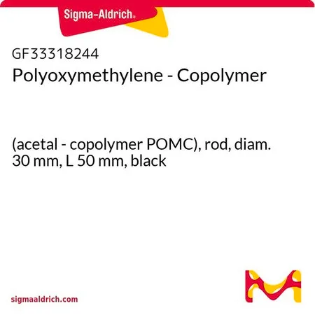 Sigma-Aldrich Polyoxymethylene - Copolymer，（缩醛共聚物POMC），杆，直径30 mm，长度50 mm，黑色