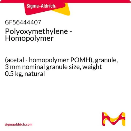 Sigma-Aldrich Polyoxymethylene - Homopolymer，（缩醛-均聚物POMH），颗粒，3 mm标称粒度，重量0.5 kg，天然