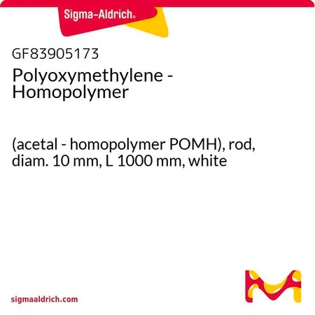 Sigma-Aldrich Polyoxymethylene - Homopolymer，（缩醛-均聚物POMH），棒，直径10 mm，长度1000 mm，白色