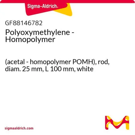 Sigma-Aldrich Polyoxymethylene - Homopolymer，（缩醛-均聚物POMH），杆，直径25 mm，长度100 mm，白色