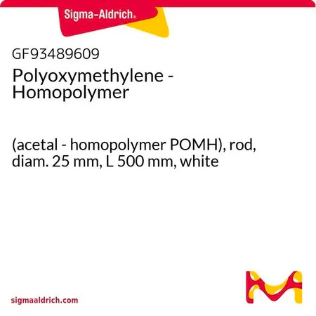 Sigma-Aldrich Polyoxymethylene - Homopolymer，（缩醛-均聚物POMH），棒，直径25 mm，长度500 mm，白色