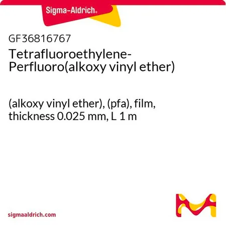 Sigma-Aldrich Tetrafluoroethylene-Perfluoro(alkoxy vinyl ether)，（烷氧基乙烯基醚），（pfa），薄膜，厚度0.025 mm，L 1 m
