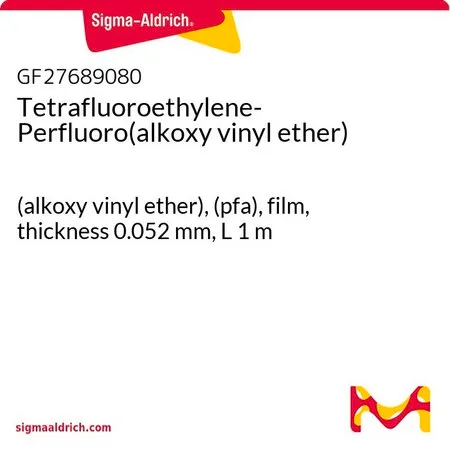 Sigma-Aldrich Tetrafluoroethylene-Perfluoro(alkoxy vinyl ether)，（烷氧基乙烯基醚），（pfa），薄膜，厚度0.052 mm，L 1 m