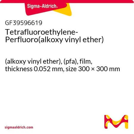 Sigma-Aldrich Tetrafluoroethylene-Perfluoro(alkoxy vinyl ether)，（烷氧基乙烯基醚），（pfa），薄膜，厚度0.052 mm，尺寸300 × 300 mm