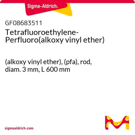 Sigma-Aldrich Tetrafluoroethylene-Perfluoro(alkoxy vinyl ether)，（烷氧基乙烯基醚），（pfa），杆，直径3 mm，长600 mm
