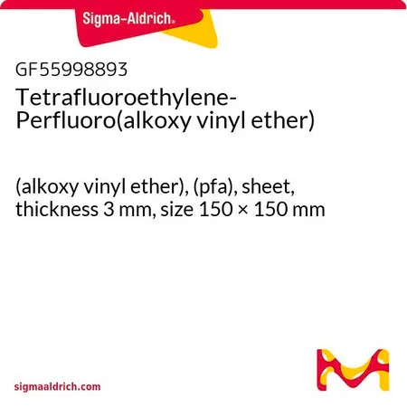 Sigma-Aldrich Tetrafluoroethylene-Perfluoro(alkoxy vinyl ether)，（烷氧基乙烯基醚），（pfa），片材，厚度3 mm，尺寸150 × 150 mm