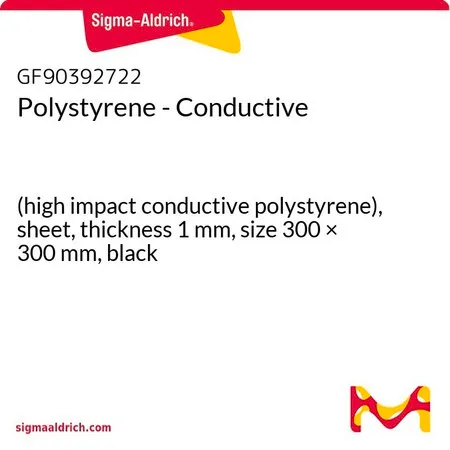 Sigma-Aldrich Polystyrene - Conductive，(high抗冲导电聚苯乙烯），片材，厚度1 mm，尺寸300 × 300 mm，黑色