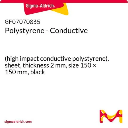 Sigma-Aldrich Polystyrene - Conductive，(high抗冲导电聚苯乙烯），片材，厚度2 mm，尺寸150 × 150 mm，黑色