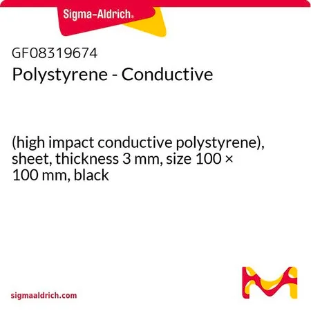Sigma-Aldrich Polystyrene - Conductive，(high抗冲导电聚苯乙烯），片材，厚度3 mm，尺寸100 × 100 mm，黑色
