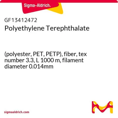 Sigma-Aldrich Polyethylene Terephthalate，（聚酯、PET、PETP），纤维，特数3.3，长度1000 m，长丝直径0.014 mm