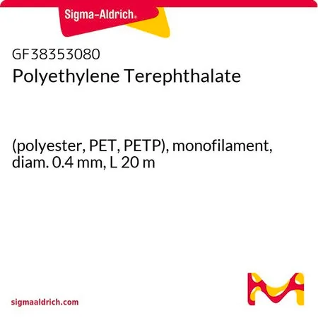 Sigma-Aldrich Polyethylene Terephthalate，（聚酯、PET、PETP），单丝，直径0.4 mm，长20 m