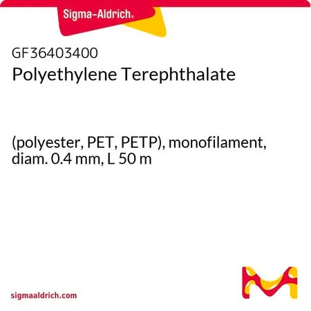 Sigma-Aldrich Polyethylene Terephthalate，（聚酯、PET、PETP），单丝，直径0.4 mm，长50 m
