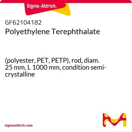 Sigma-Aldrich Polyethylene Terephthalate，（聚酯、PET、PETP），棒，直径25 mm，长1000 mm，半结晶状态