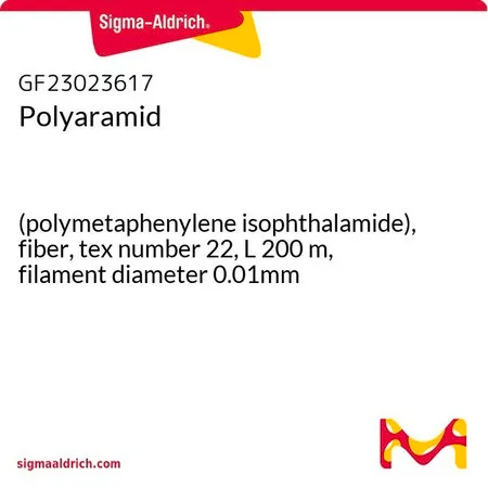 Sigma-Aldrich Polyaramid，（聚间苯二甲酰胺），纤维，特数22，长200米，长丝直径0.01毫米