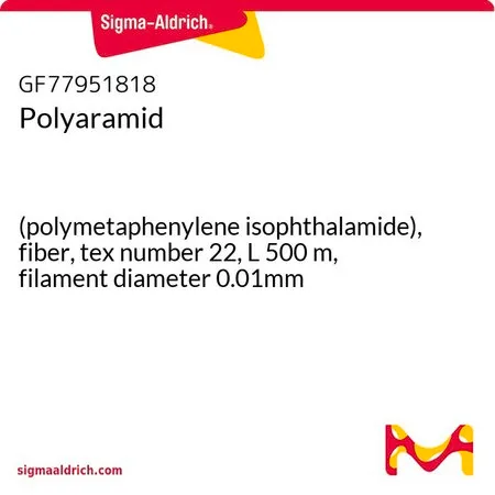 Sigma-Aldrich Polyaramid，（聚间苯二甲酰胺），纤维，特数22，长500米，长丝直径0.01毫米