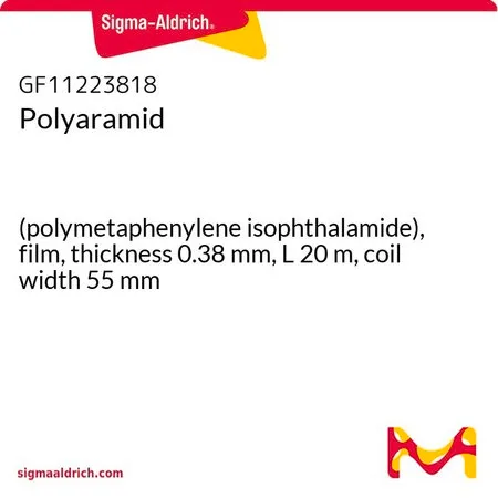 Sigma-Aldrich Polyaramid，（聚间苯二甲酰胺），薄膜，厚度0.38 mm，长度20 m，卷材宽度55 mm