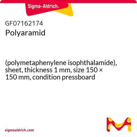 Sigma-Aldrich Polyaramid，（聚间苯二甲酰胺），片材，厚度1 mm，尺寸150 × 150 mm，条件纸板