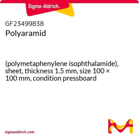 Sigma-Aldrich Polyaramid，（聚间苯二甲酰胺），片材，厚度1.5 mm，尺寸100 × 100 mm，条件纸板