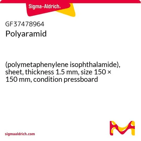 Sigma-Aldrich Polyaramid，（聚间苯二甲酰胺），片材，厚度1.5 mm，尺寸150 × 150 mm，条件纸板
